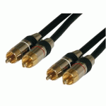 Câble audio stéréo Gold RCA Mâle / RCA Mâle 20m - KO66786G