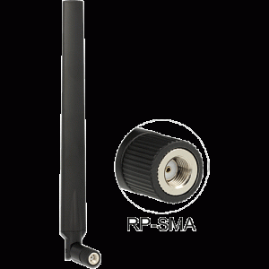 Antenne omni. 2.4Ghz 4dBi / 5Ghz 7dBi RP-SMA 360° - 88899
