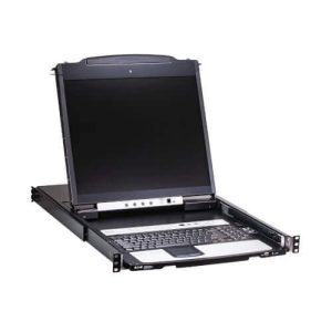 Console KVM rackable 1U sur IP Cat 5e + écran 19'' - B064C-16-1-IP