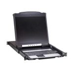 Console KVM rackable 1U sur IP Cat 5e + écran 19'' - B064C-16-1X1-IP