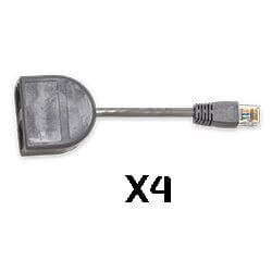 4 adapt BFT pour 8 lignes sur les 4 RJ45 - BFTADAPTERKIT
