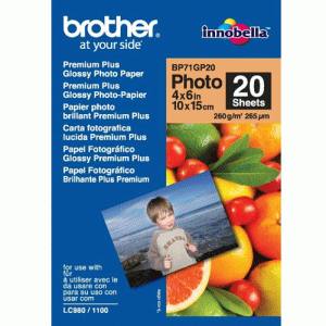Papier photo brillant 10X15 (20 feuilles) - BP71GP20