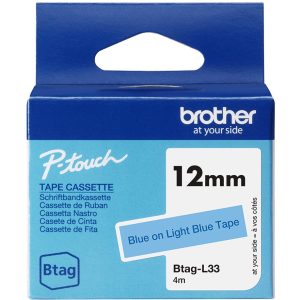 Ruban Btag non-laminé 12mm Bleu/Bleu Clair - BTAGL33