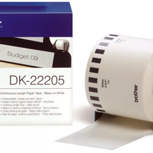 Ruban continu papier adhésif 62mm noir / blanc - DK22205