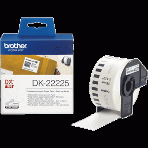 Ruban continu papier adhésif 38mm noir/blanc - DK22225