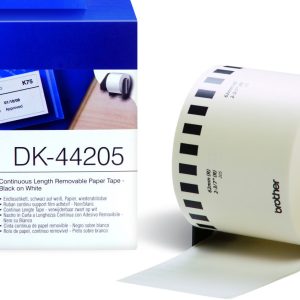 Ruban cont. papier repositionnable 62mm noir/blanc - DK44205