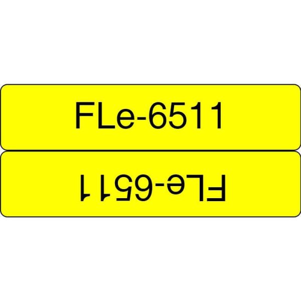 72 étiquettes pré-découpées 21x45mm Noir/Jaune - FLE6511