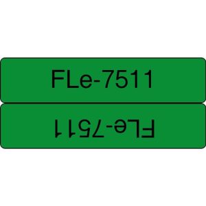 72 étiquettes pré-découpées 21x45mm Noir/Vert - FLE7511