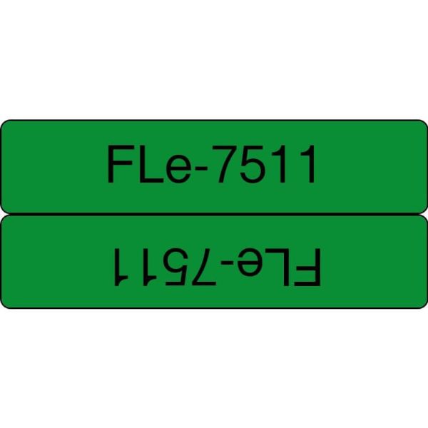 72 étiquettes pré-découpées 21x45mm Noir/Vert - FLE7511