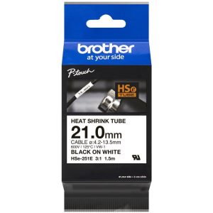 Rubans thermo rétractable, 21mm-1.5m Noir/Blanc - HSE251E