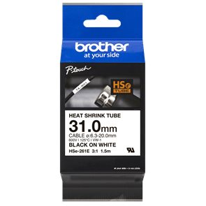 Rubans thermo rétractable, 31mm-1.5m Noir/Blanc - HSE261E