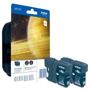 Blister de  2 cartouches d'encre noire LC1100BK - LC1100BKBP2