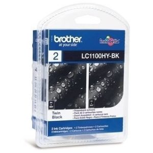 Blister de 2 cartouches d'encre noire LC1100HYBK - LC1100HYBKBP2