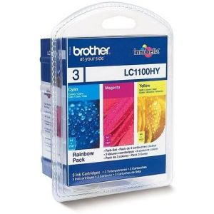Blister de 3 cartouches d'encre LC1100 HYC/M/Y - LC1100HYRBWBP