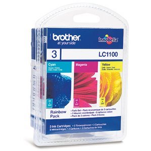Blister 3 cartouches d'encre LC1100 C/M/Y - LC1100RBWBP