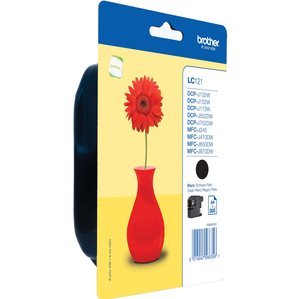 Cartouche d'encre blister noire LC121BK - LC121BKBP