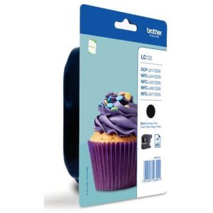 Cartouche d'encre blister noire LC123BK - LC123BKBP