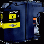 Cartouche d'encre LC123Y jaune - LC123Y