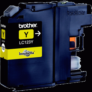 Cartouche d'encre LC123Y jaune - LC123Y