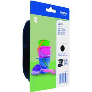 Cartouche d'encre noire sous blister LC221BK - LC221BKBP