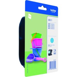 Cartouche d'encre cyan sous blister LC221C - LC221CBP