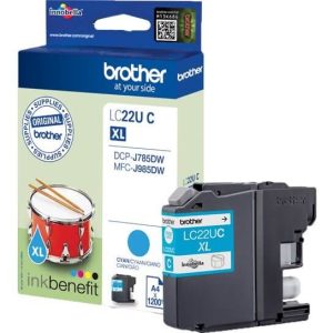Cartouche d'encre cyan blister LC22UCBP - LC22UCBP