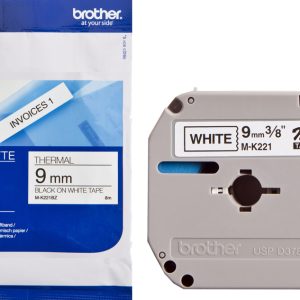 Ruban cassette MK 9mm noir / blanc - MK221BZ