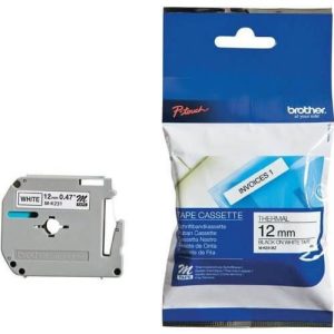 Ruban cassette MK 12mm Noir / Blanc - MK231SBZ