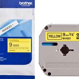 Ruban cassette MK 9mm noir / jaune - MK621BZ