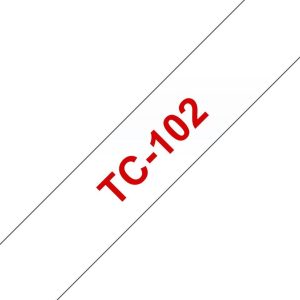 Ruban d'étiquettes TC102 Rouge/Transparent - TC102