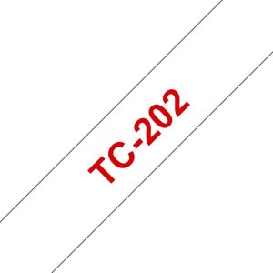 Ruban TC 12mm rouge / blanc - TC202