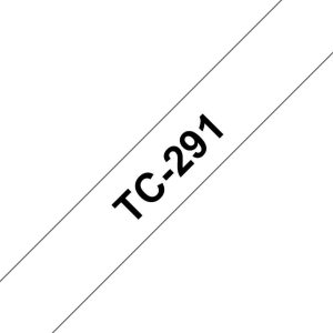 Ruban TC 9mm noir / blanc - TC291