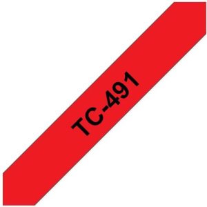 Ruban d'étiquettes TC491 Noir/Rouge - TC491