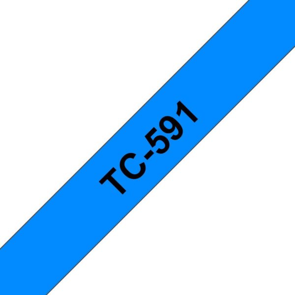 Ruban TC 9mm noir / bleu - TC591