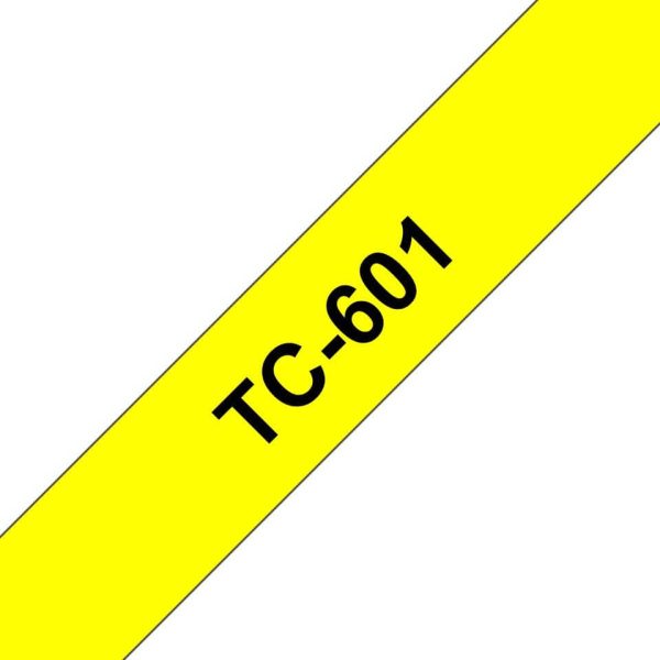 Ruban TC 12mm noir / jaune - TC601