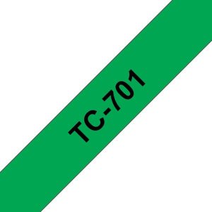Ruban d'étiquettes TC701 Noir/Vert - TC701