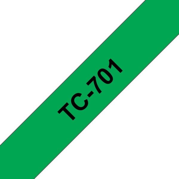 Ruban d'étiquettes TC701 Noir/Vert - TC701