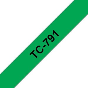 Ruban TC 9mm noir / vert - TC791
