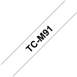 Ruban d'étiquettes TCM91 Noir/Transp.Mat - TCM91
