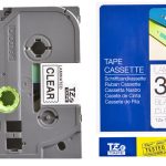 Ruban TZ laminé 36mm noir / transparent - TZE161