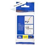 Ruban TZ laminé flexible 18mm Noir/Blanc - TZEFX241