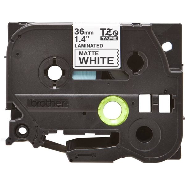 Ruban TZeM365 36mm Noir /  Blanc Laminé Métallique - TZE-M261