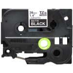 Ruban TZeM365 36mm Blanc /  Noir Laminé Métallique - TZE-M365