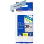 Ruban TZEM laminé 36mm Noir/Mat argent - TZEM961