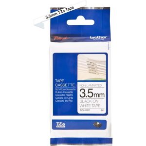 Ruban TZEN non-laminé 3.5mm Noir/Blanc - TZEN201