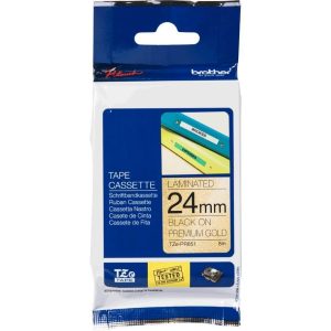 Ruban TZEPR laminé 24mm Noir/Or Premium - TZEPR851