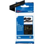 Ruban TZER354 24mm or / noir tissu non adhésif - TZER354