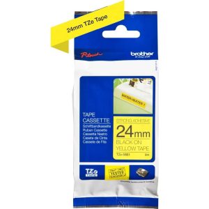 Ruban TZ Adhésif puissant 24mm noir / jaune - TZES651