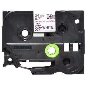 Ruban TZeSE5 24mm Noir /  Blanc Laminé sécu. - TZESE5