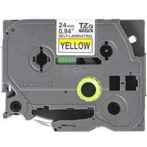 Ruban TZe-SL651 24mm Noir /  Jaune Auto-Laminé - TZESL651